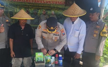 Polres Pelabuhan Tanjungperak Salurkan Bantuan Bibit dan Obat Hama untuk Kelompok Tani